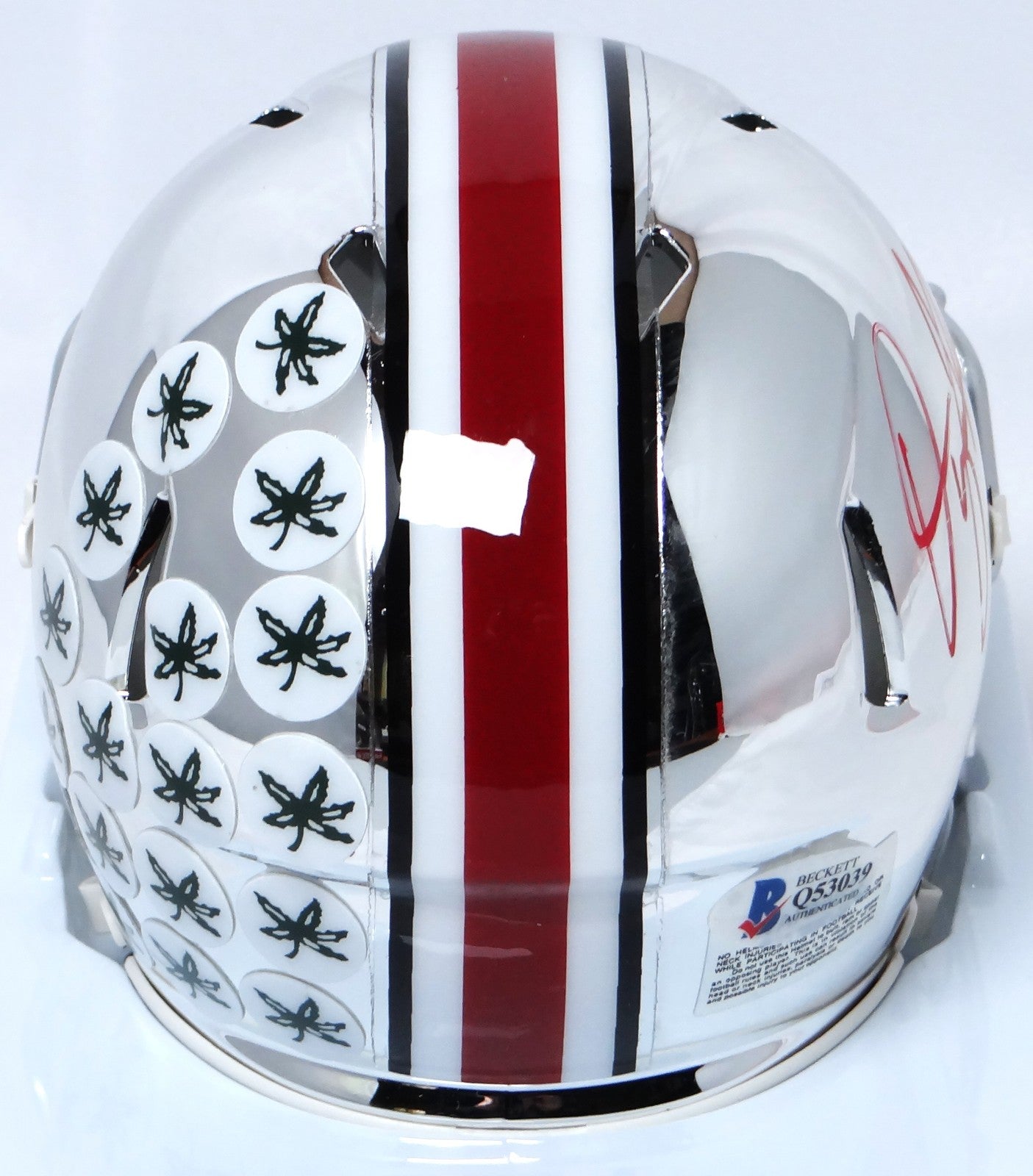 Dwayne Haskins Signed Ohio State Buckeyes Red Chrome Mini Helmet