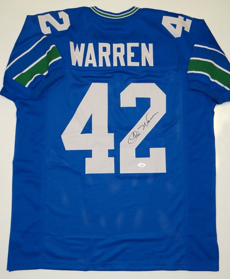 Chris Warren Autographed Blue Custom Jersey