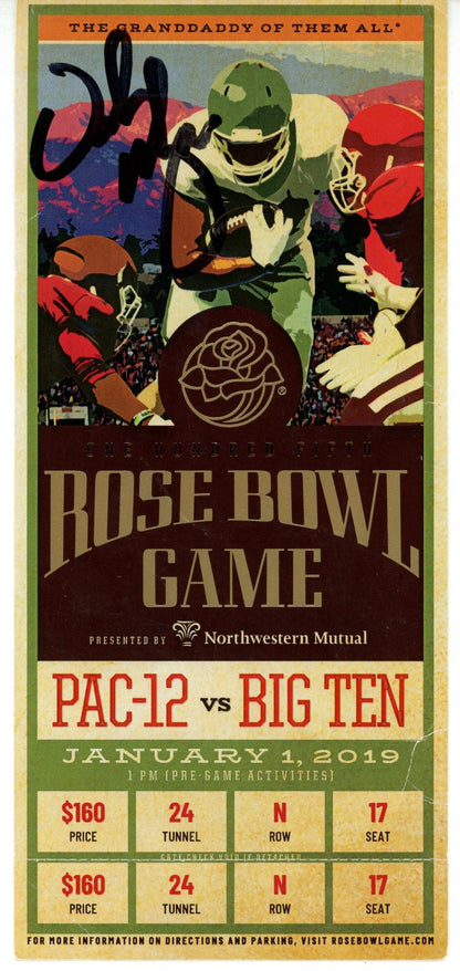 Urban Meyer Signed Ohio State Buckeyes 2019 Rose Bowl Ticket Stub