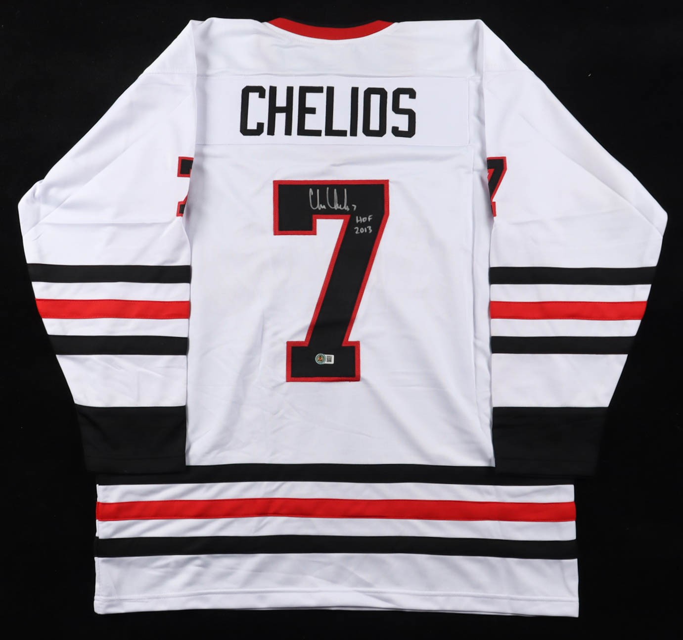 Chris Chelios Autographed Chicago Blackhawks White Custom Jersey