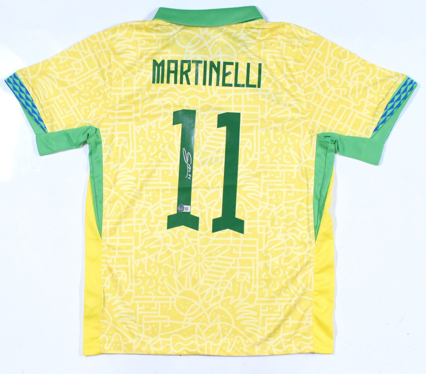 Gabriel Martinelli Signed Brazil National Team Home Jersey