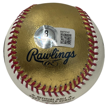 Trey Mancini Signed 2022 World Series Baseball (Beckett COA)