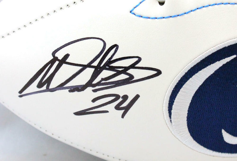 Miles Sanders Signed Penn State Nittany Lions Logo Football with Inscription