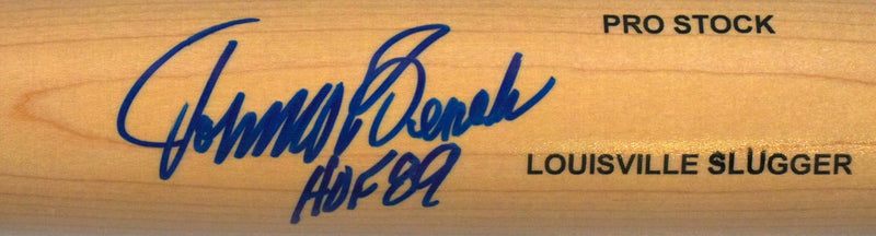 Johnny Bench Signed Louisville Slugger Pro Baseball Bat - Inscribed HOF