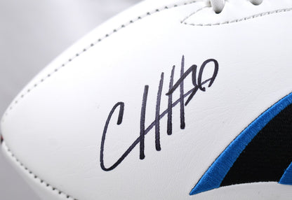 Chuba Hubbard Autographed Carolina Panthers Logo Football