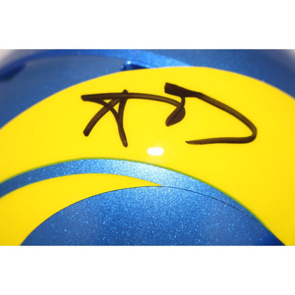 Aaron Donald Los Angeles Rams Autographed Speed Mini Helmet Beckett