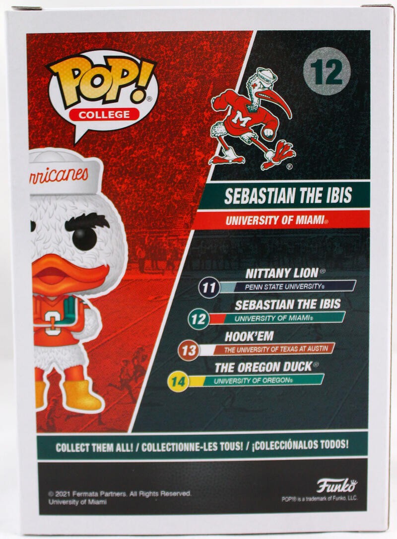 Ray Lewis Signed Miami Hurricanes Funko Pop Figurine #12