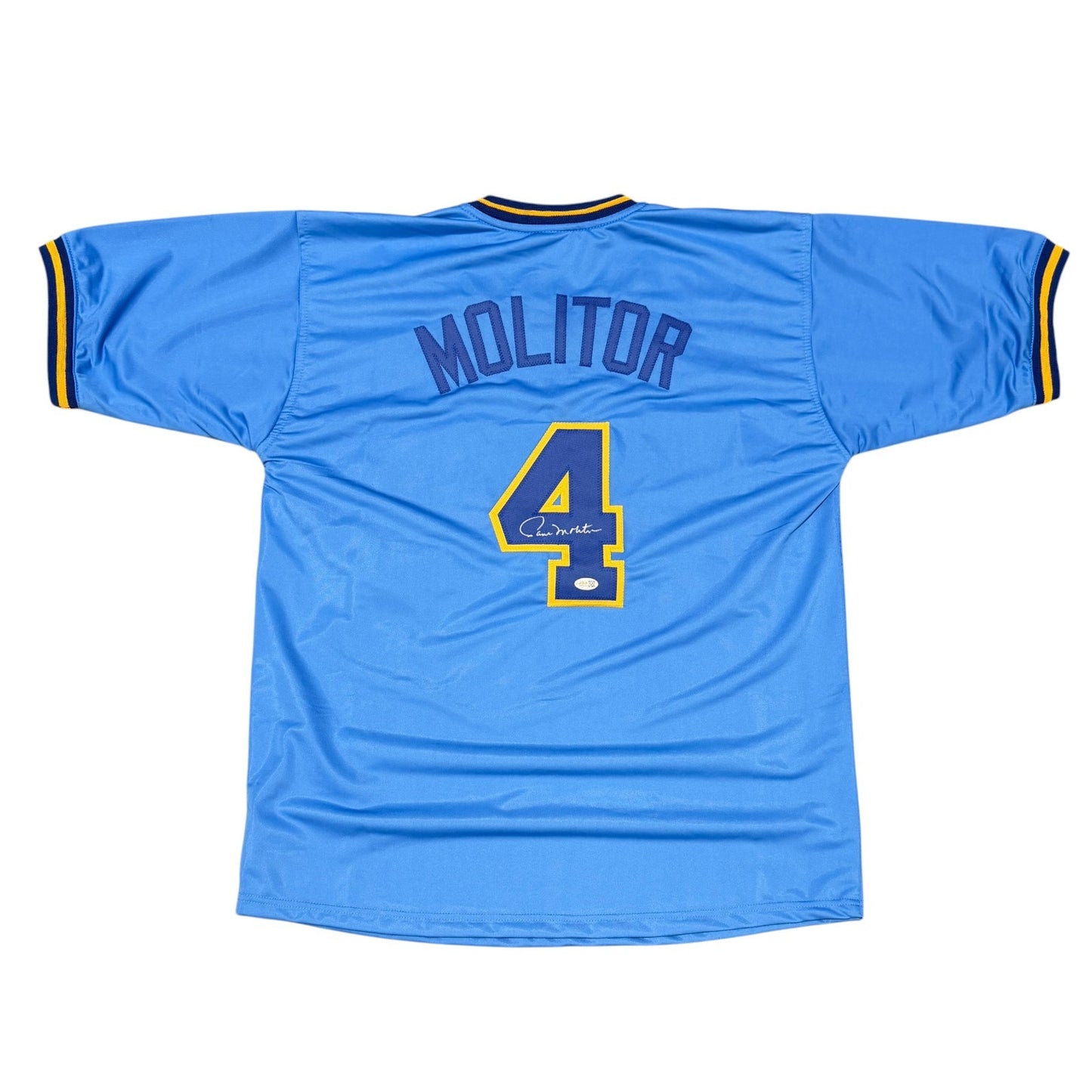 Paul Molitor Signed Milwaukee Brewers Custom Jersey