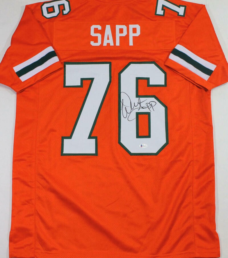 Warren Sapp Autographed Orange Custom Football Jersey