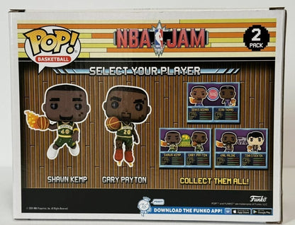 Gary Payton & Shawn Kemp Signed NBA JAM Funko Pop (Beckett COA)