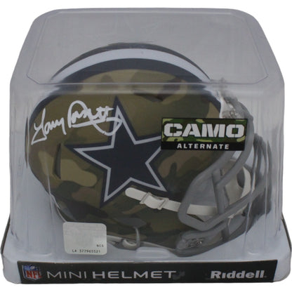 Tony Dorsett Signed Dallas Cowboys Camo Speed Mini Helmet