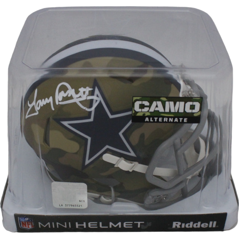 Tony Dorsett Signed Dallas Cowboys Camo Speed Mini Helmet