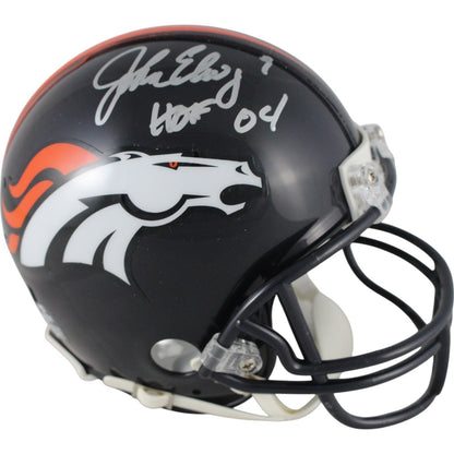 John Elway Denver Broncos Signed VSR4 Throwback 1997-2023 Mini Helmet