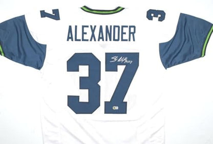 Shaun Alexander Autographed Seattle Seahawks Custom White Jersey