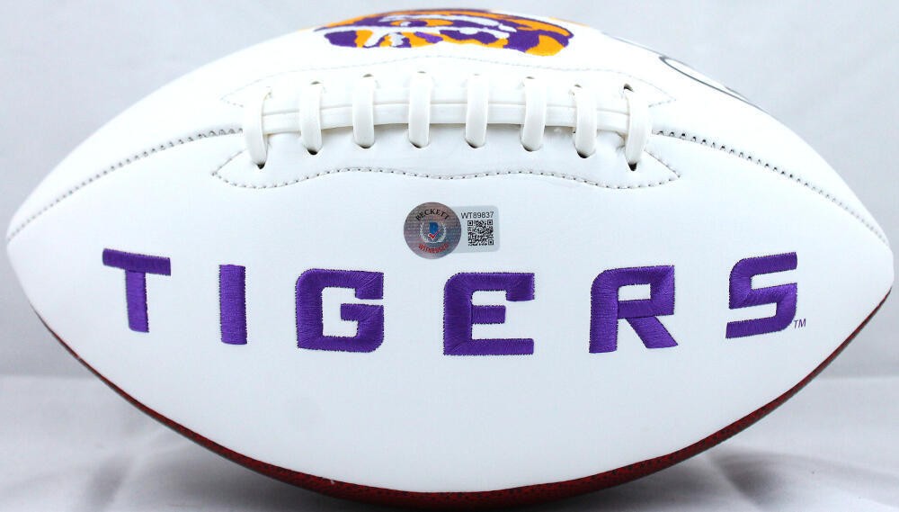 Odell Beckham Jr. Signed LSU Tigers Logo Football - Black