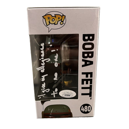 Temuera Morrison Signed Boba Fett #480 Star Wars Funko Pop JSA COA