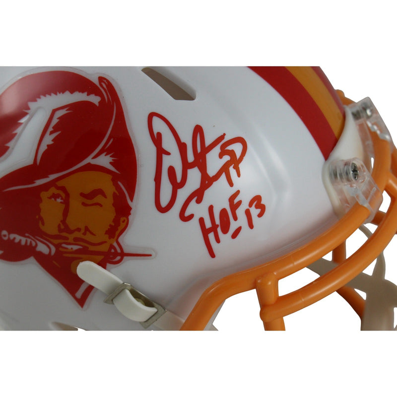 Warren Sapp Tampa Bay Buccaneers Signed Throwback Mini Helmet (HOF Inscription)