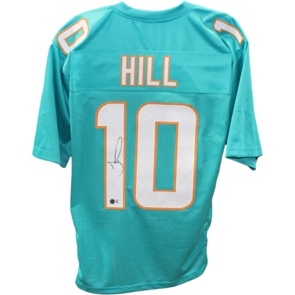 Tyreek Hill Autographed Pro Style Teal Custom Jersey (BAS)