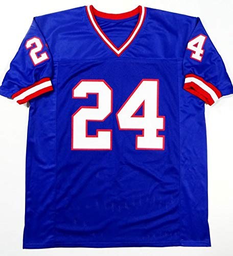 Ottis Anderson Autographed Blue Custom Football Jersey