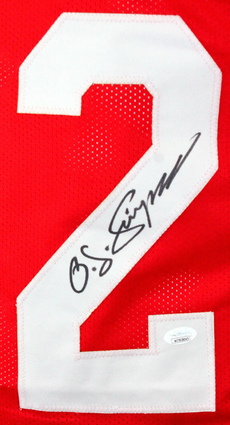 OJ Simpson Signed San Francisco 49ers Red Custom Jersey
