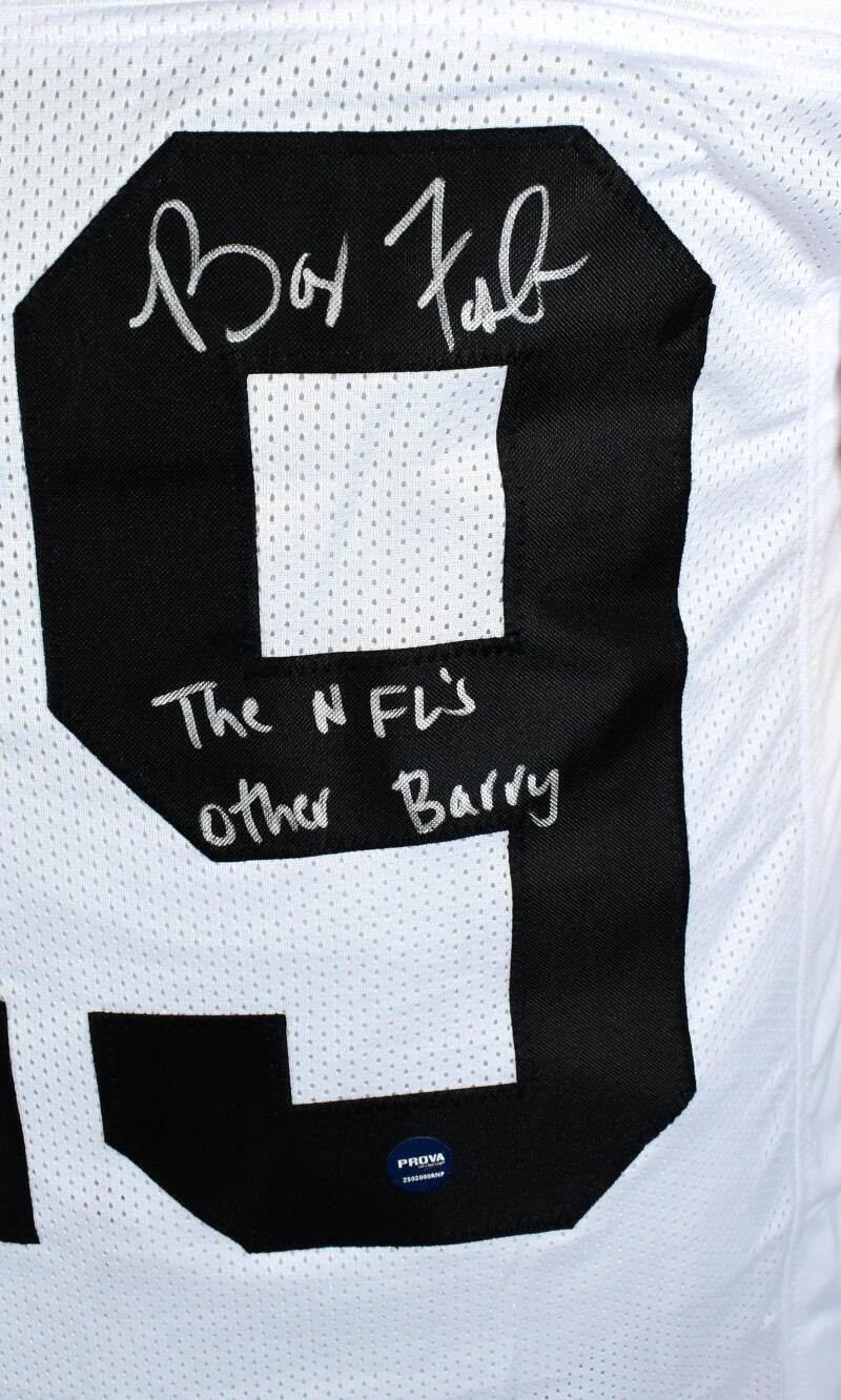 Barry Foster Signed Custom White Jersey "The NFL's Other Barry"
