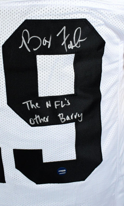Barry Foster Signed Custom White Jersey "The NFL's Other Barry"