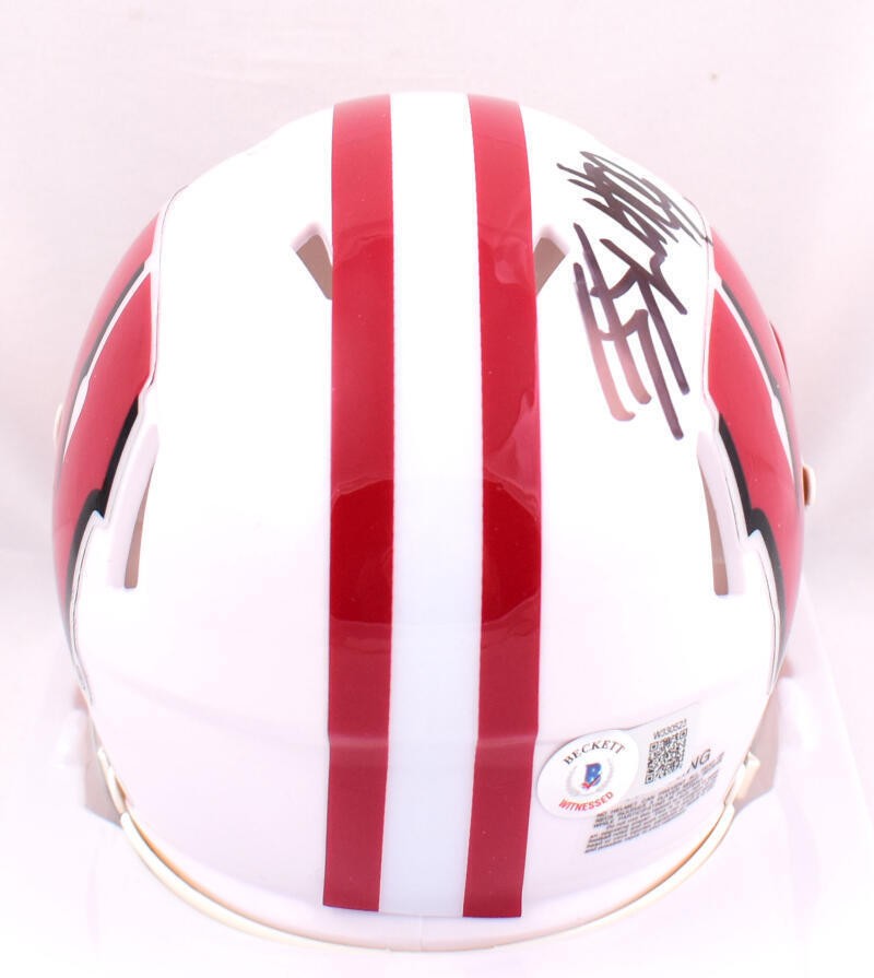 JJ Watt Signed Wisconsin Badgers Speed Mini Helmet - Black