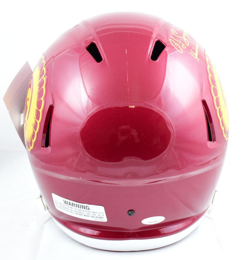 OJ Simpson Signed USC Trojans Full Size Speed Helmet (Heisman 68)