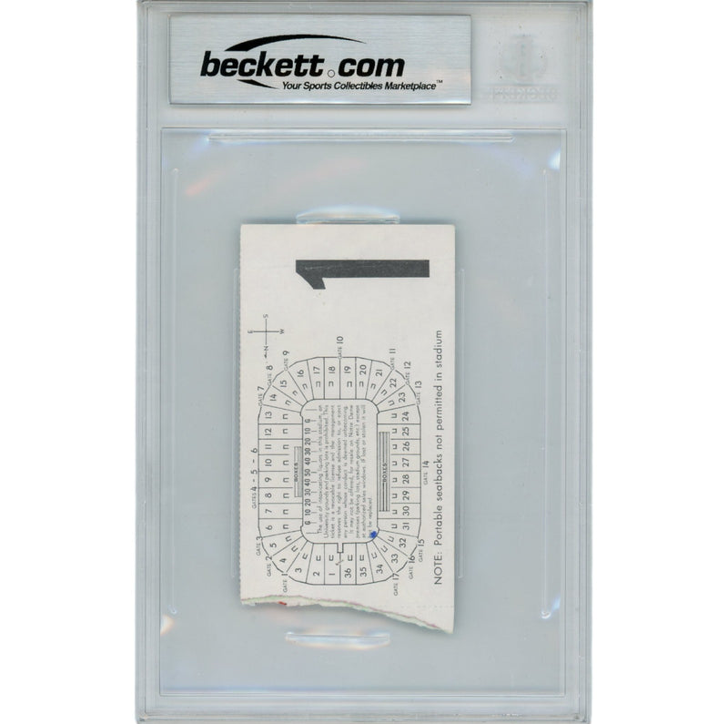 Tony Dorsett Autographed 1976 Pitt vs. Notre Dame Slabbed Ticket Stub