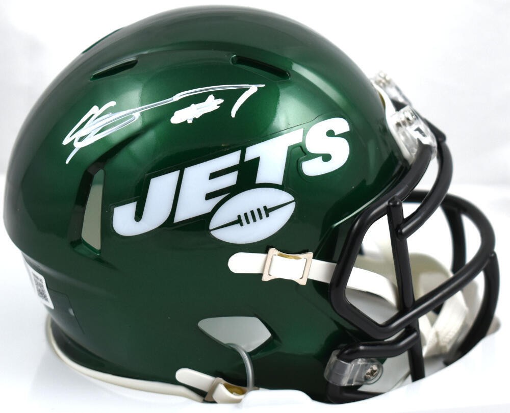 Ahmad Sauce Gardner Signed New York Jets White Speed Mini Helmet