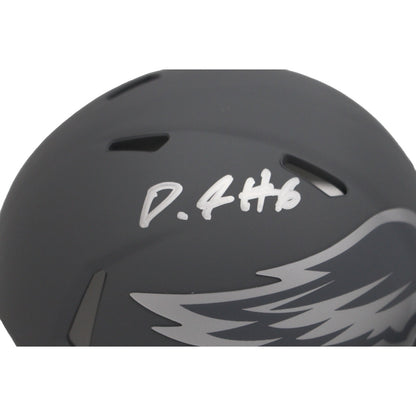Devonta Smith Signed Philadelphia Eagles Slate Mini Helmet