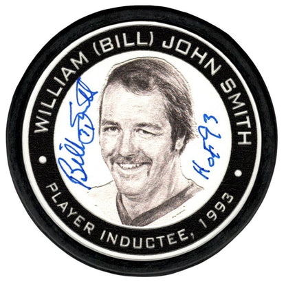 Billy Smith Signed NHL Hall of Fame Induction Hockey Puck (HOF 93) PSA