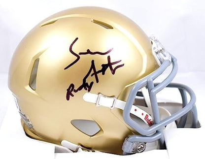 Sean Astin Signed Notre Dame Mini Helmet - Rudy Inscribed