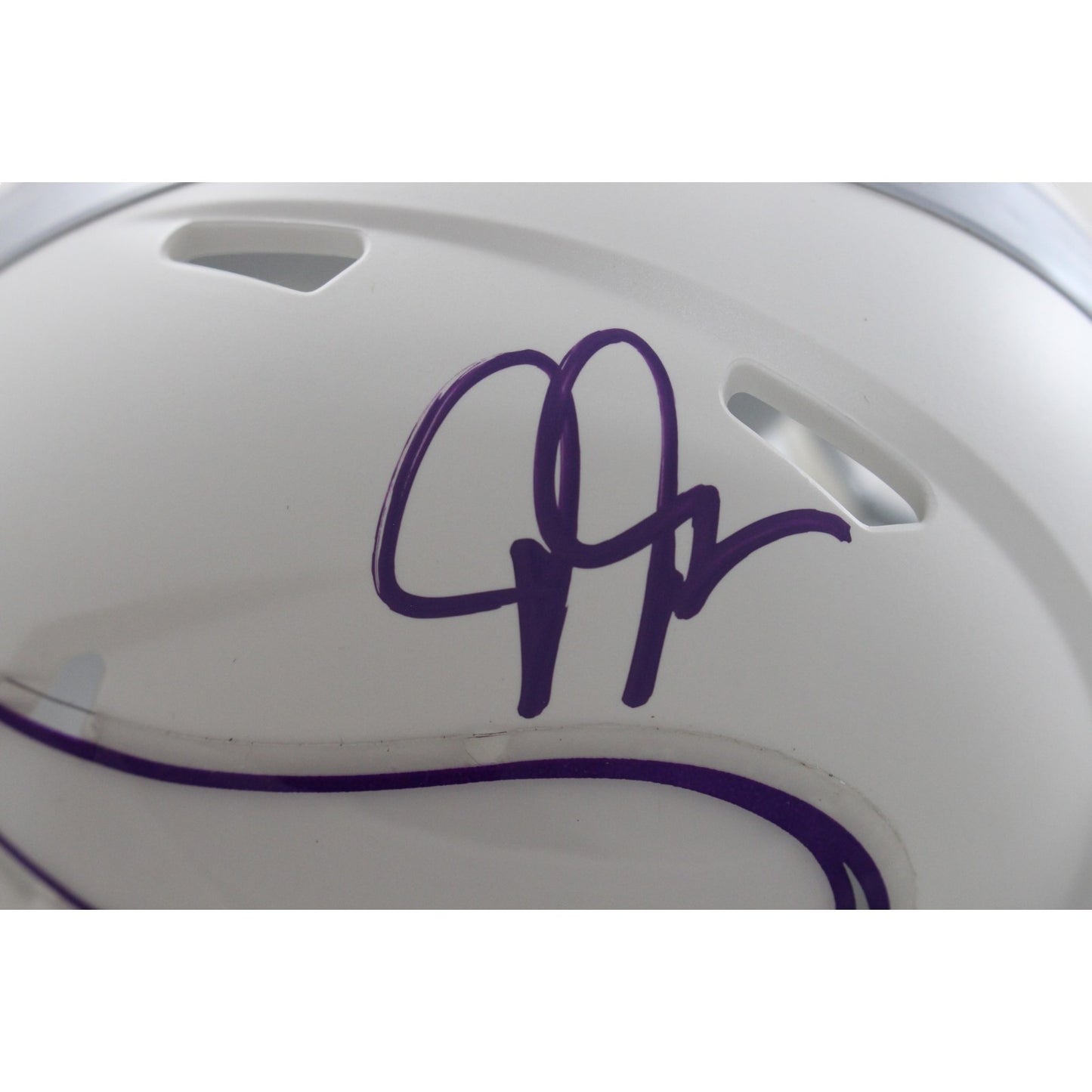 Justin Jefferson Autographed Minnesota Vikings 2024 Alternate Mini Helmet