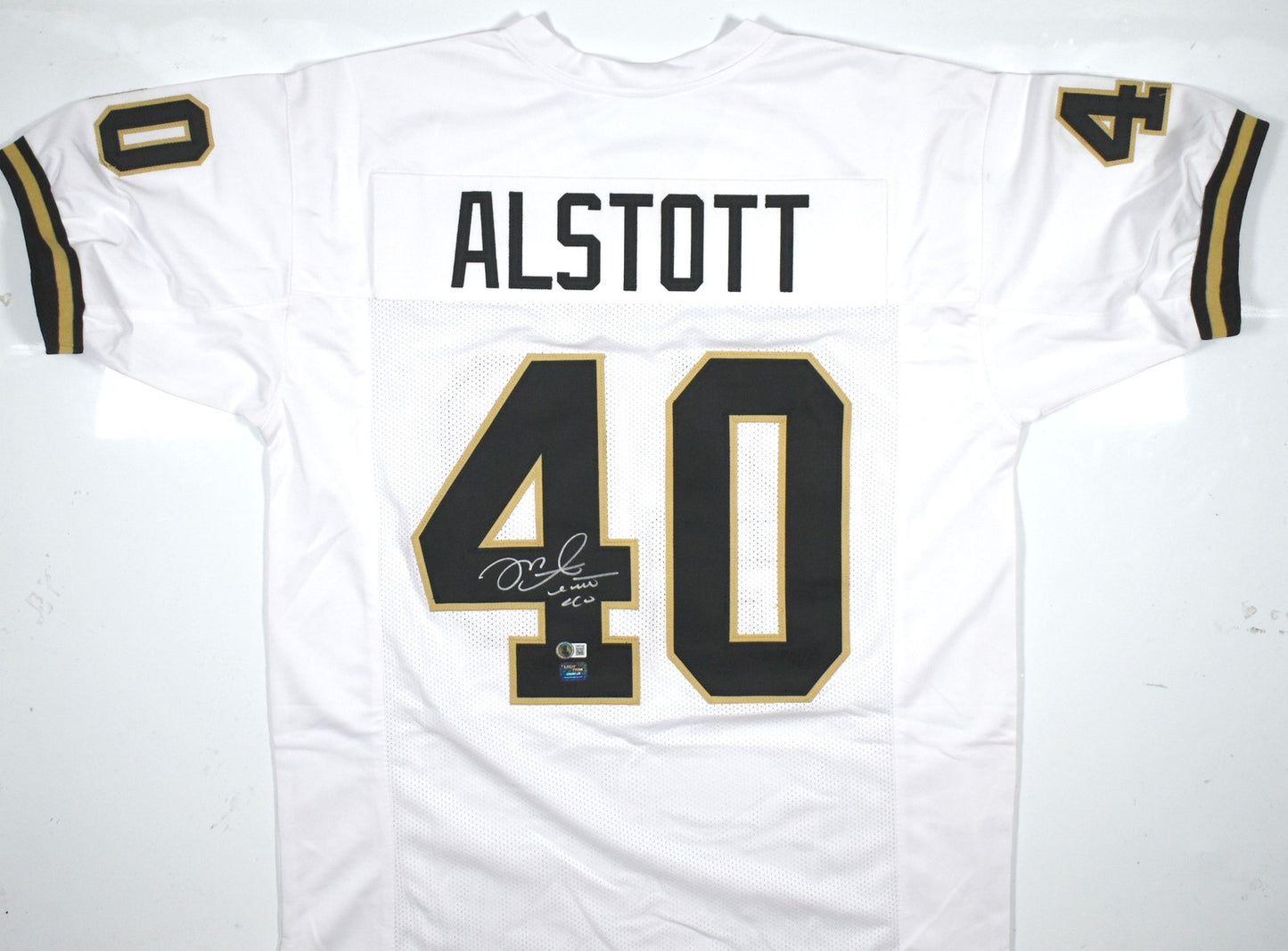 Mike Alstott Autographed Purdue Boilermakers White Jersey