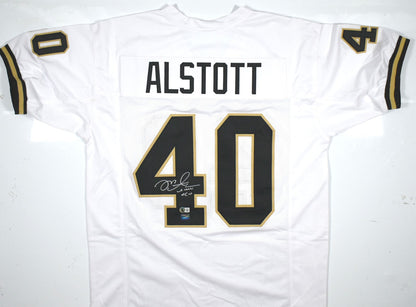 Mike Alstott Autographed Purdue Boilermakers White Jersey