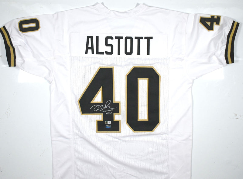 Mike Alstott Autographed Purdue Boilermakers White Jersey
