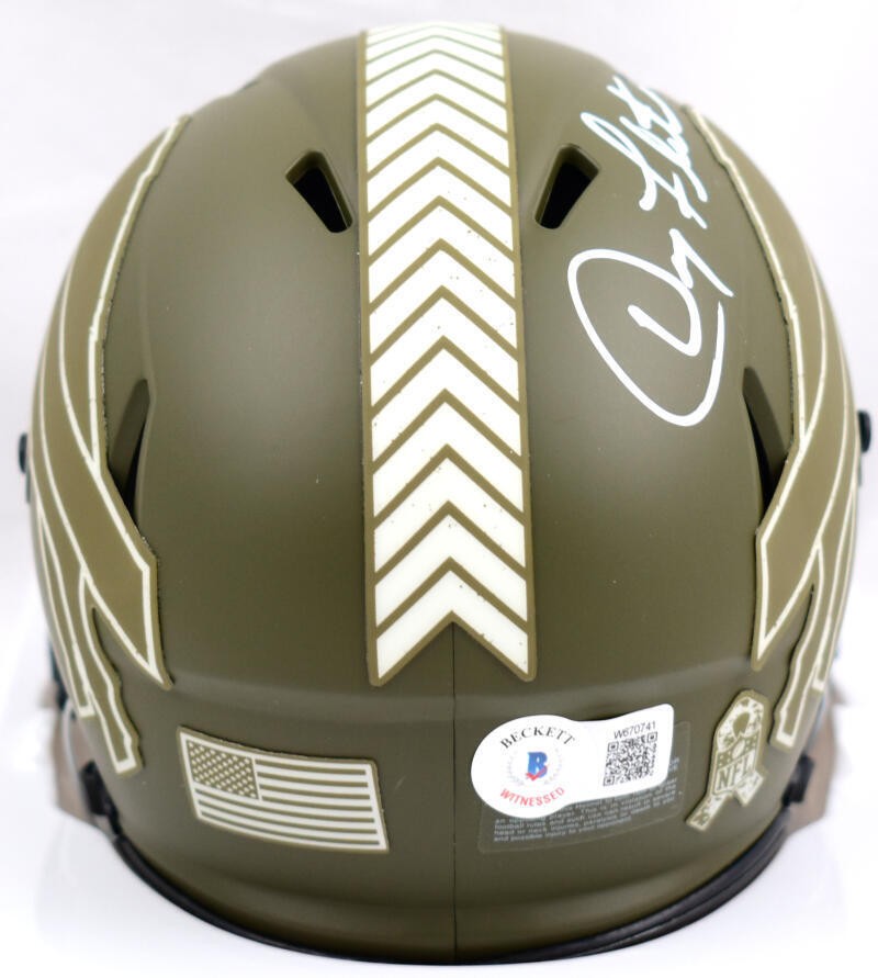 Doug Flutie Buffalo Bills Signed Salute to Service Mini Helmet