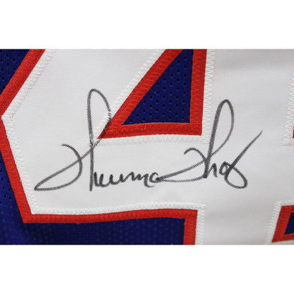 Thurman Thomas Autographed Pro Style Jersey (Blue)