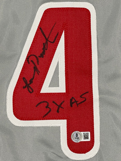 Lenny Dykstra Signed Philadelphia Phillies Custom Jersey (3x AS Inscription)