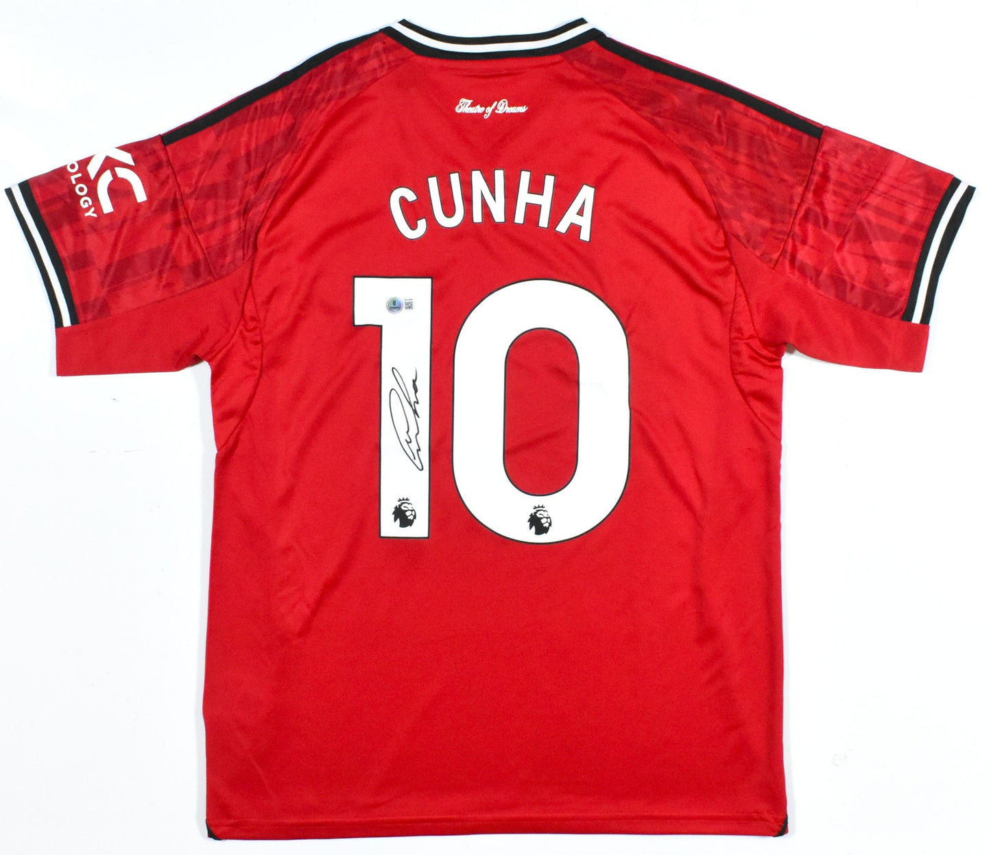 Matheus Cunha Autographed Manchester United Home Jersey