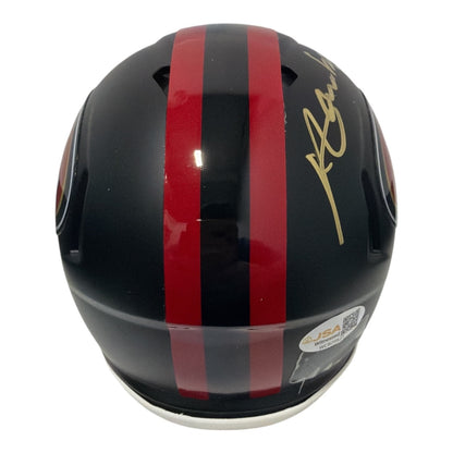 Merton Hanks Signed San Francisco 49ers Rivalries Mini Helmet