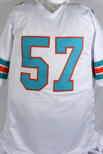 Dwight Stephenson Signed Miami Dolphins White Custom Jersey (HOF)