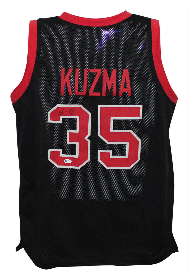 Kyle Kuzma Signed Utah Utes Custom College Style Jersey - Black