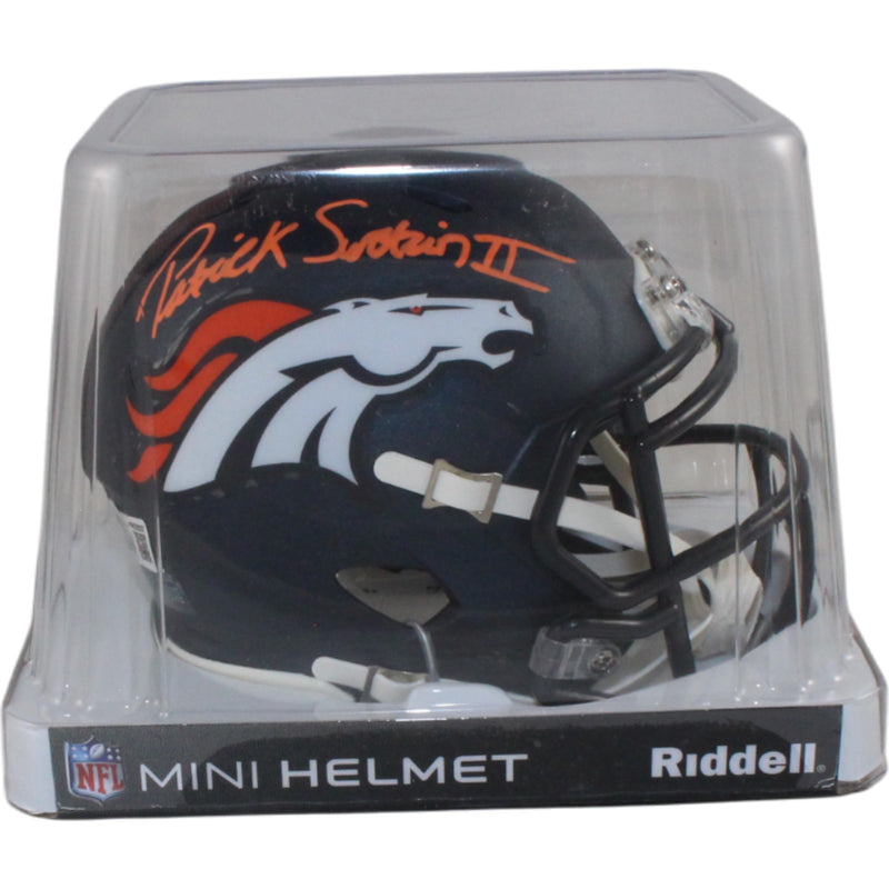 Patrick Surtain Autographed Denver Broncos Mini Helmet (BAS Witnessed)