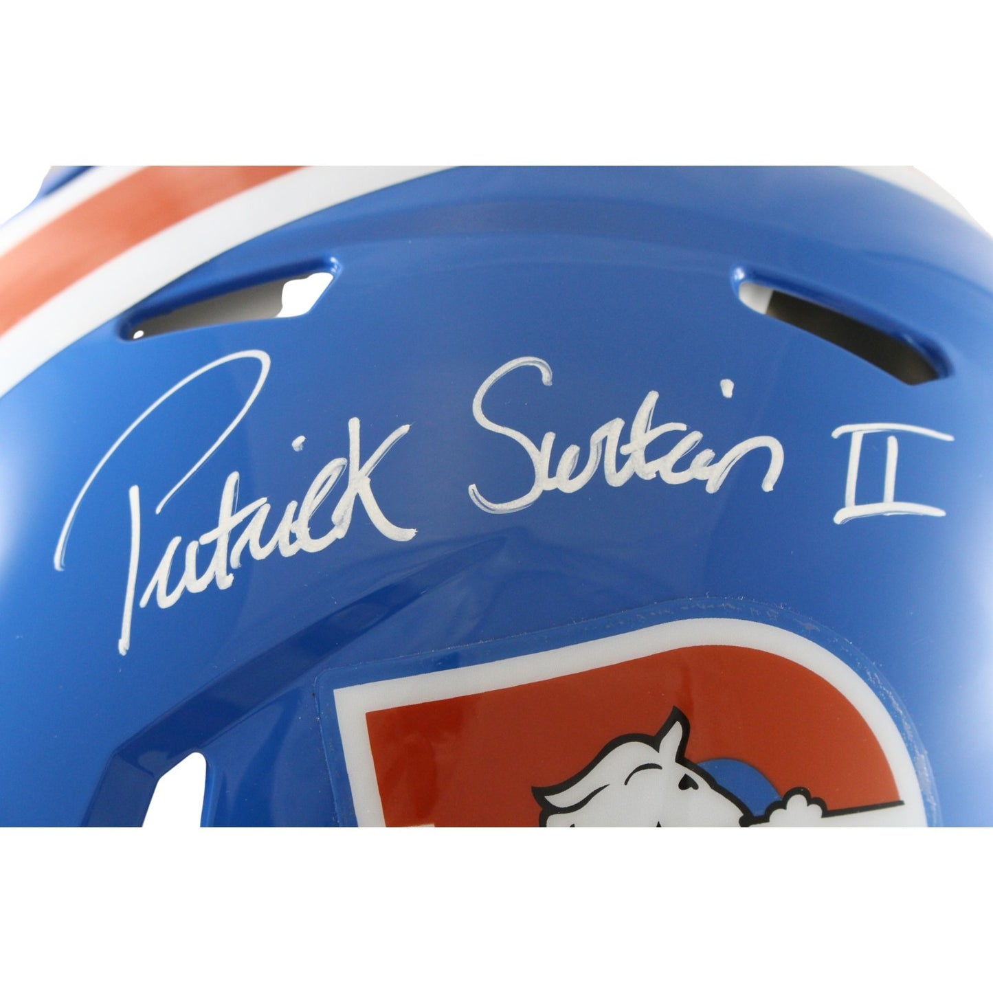 Patrick Surtain Autographed Denver Broncos Full Size Authentic Throwback Helmet