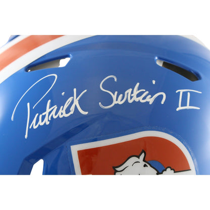Patrick Surtain Autographed Denver Broncos Full Size Authentic Throwback Helmet