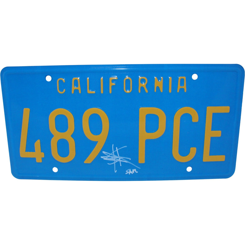 Shia LaBeouf Signed Transformers License Plate with "Sam" Inscription