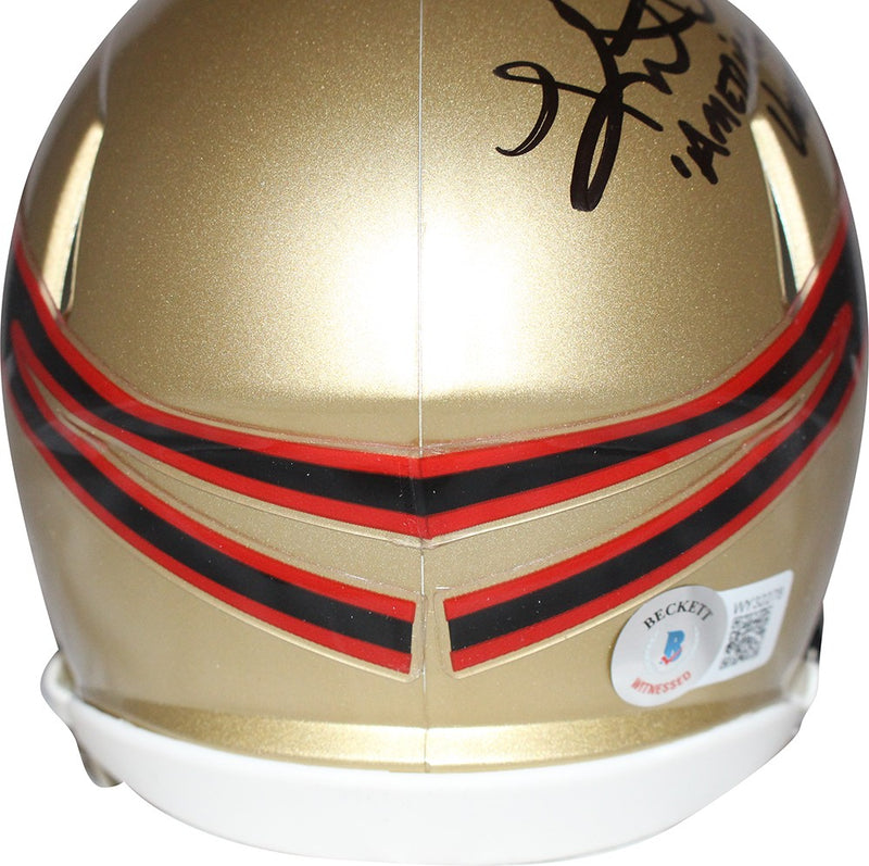 Kurt Warner Signed Iowa Barnstormers Mini Helmet (American Underdog)