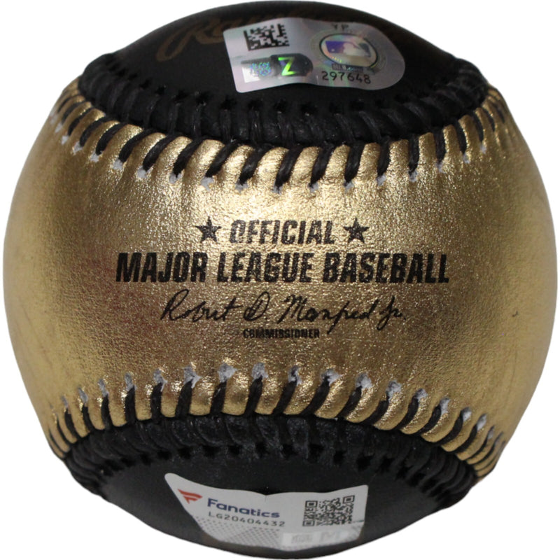 Chipper Jones Signed Atlanta Braves Black & Gold MLB Baseball HOF 18